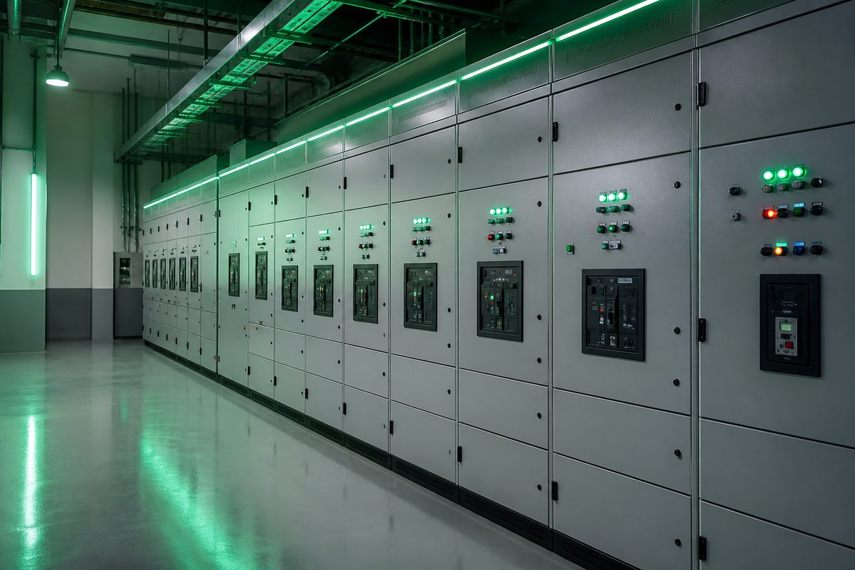 Transformer and medium-voltage switchgear installed side by side in a substation